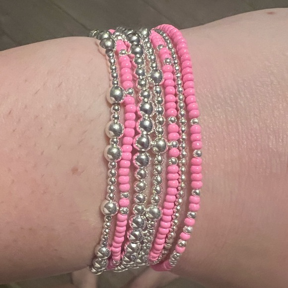 Handmade “The Solid Bright Pink Accent” Stack - Picture 2 of 2